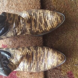 Dan Post Brown and Tan Men's Snakeskin Boots